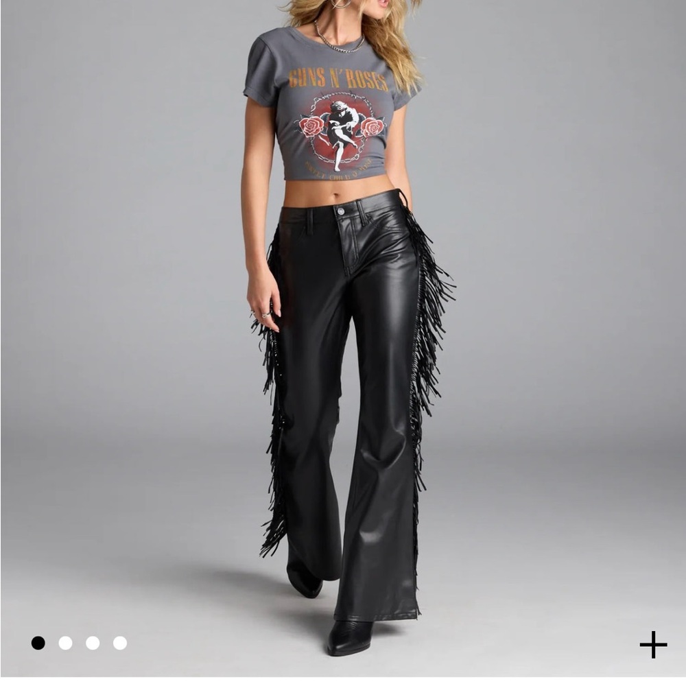 Spicing Things Up Mid-Rise Flare Fringe Pants